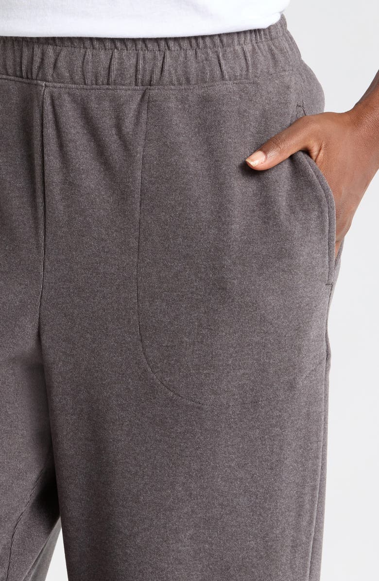 Varley Brushed Rib Knit Slim Joggers, Alternate, color, Black Marl