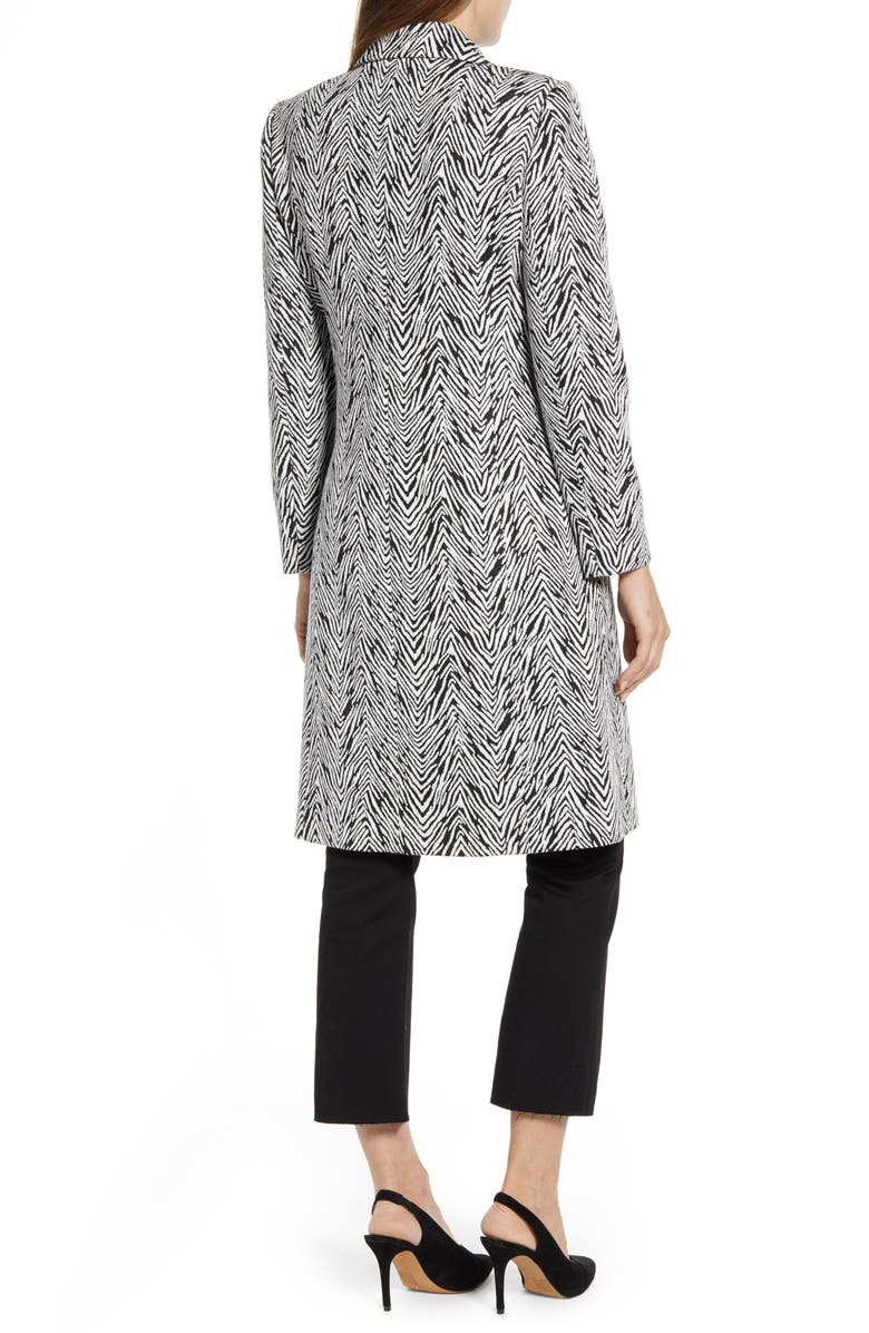 Vince Camuto Zebra Jacquard Coat, Alternate, color,