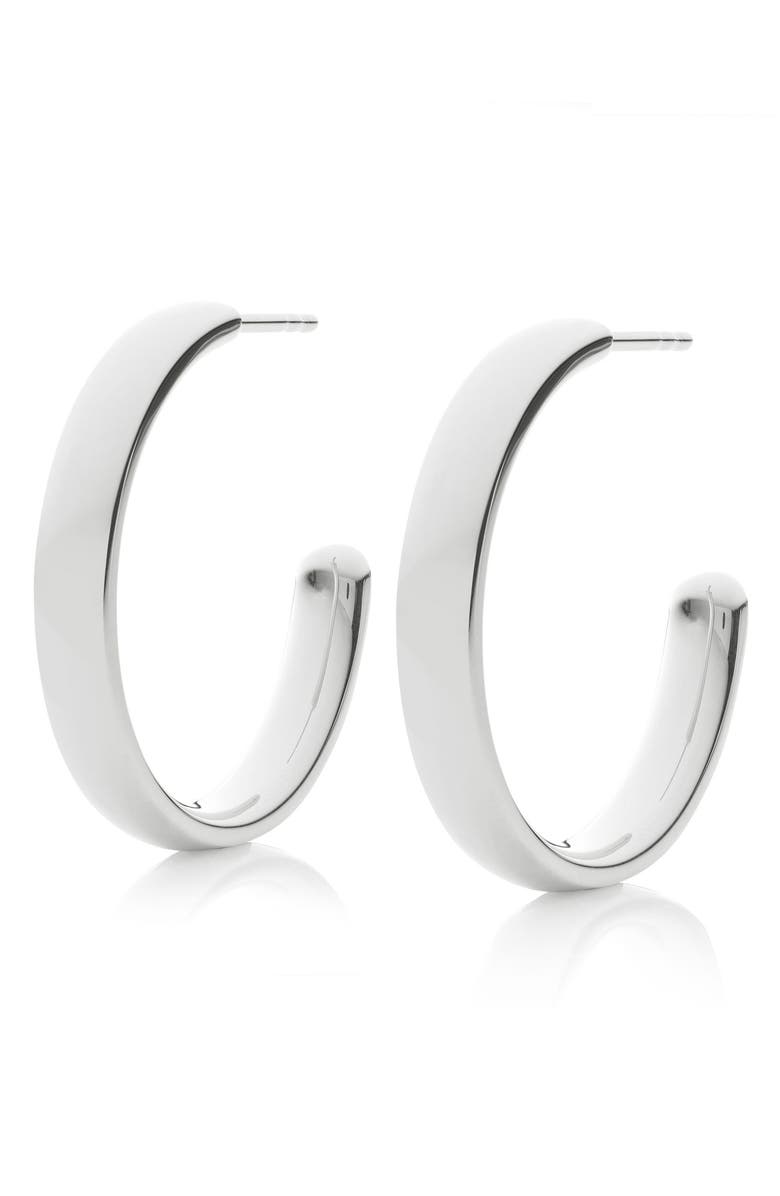 Monica Vinader Fiji Large Hoop Earrings, Alternate, color, Silver