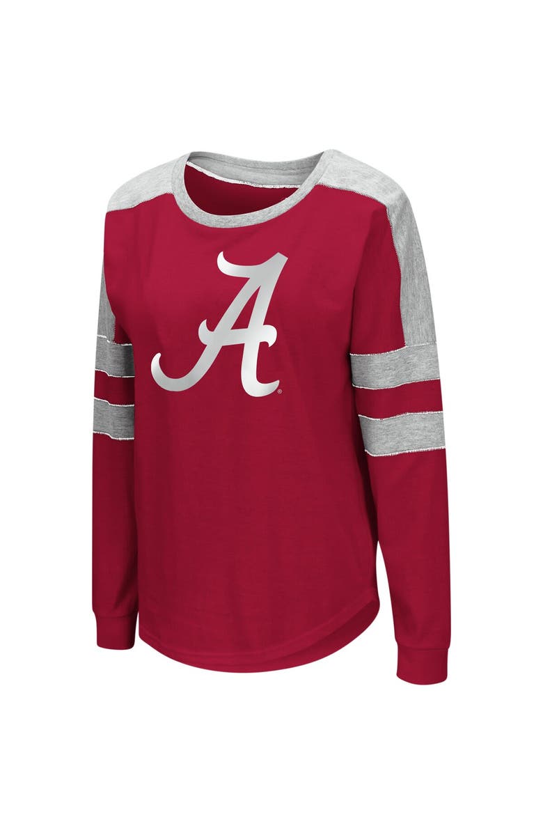 COLOSSEUM Women's Colosseum Crimson Alabama Crimson Tide Trey Dolman Long Sleeve T-Shirt, Alternate, color, 