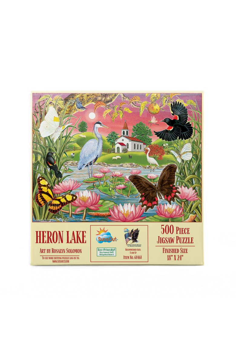 Sunsout Heron Lake 500 piece Jigsaw Puzzle for Adults, Alternate, color, Multicolor