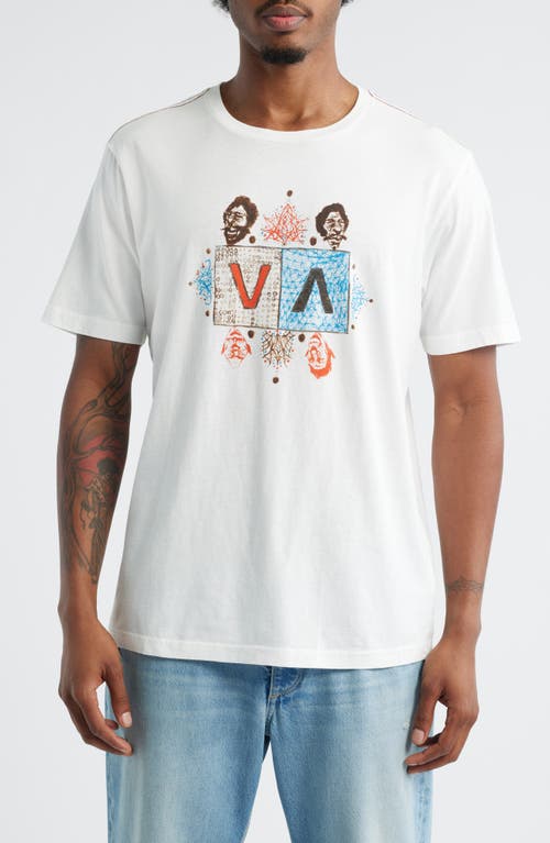 RVCA Jacob Balance Graphic T-Shirt in Antique White 