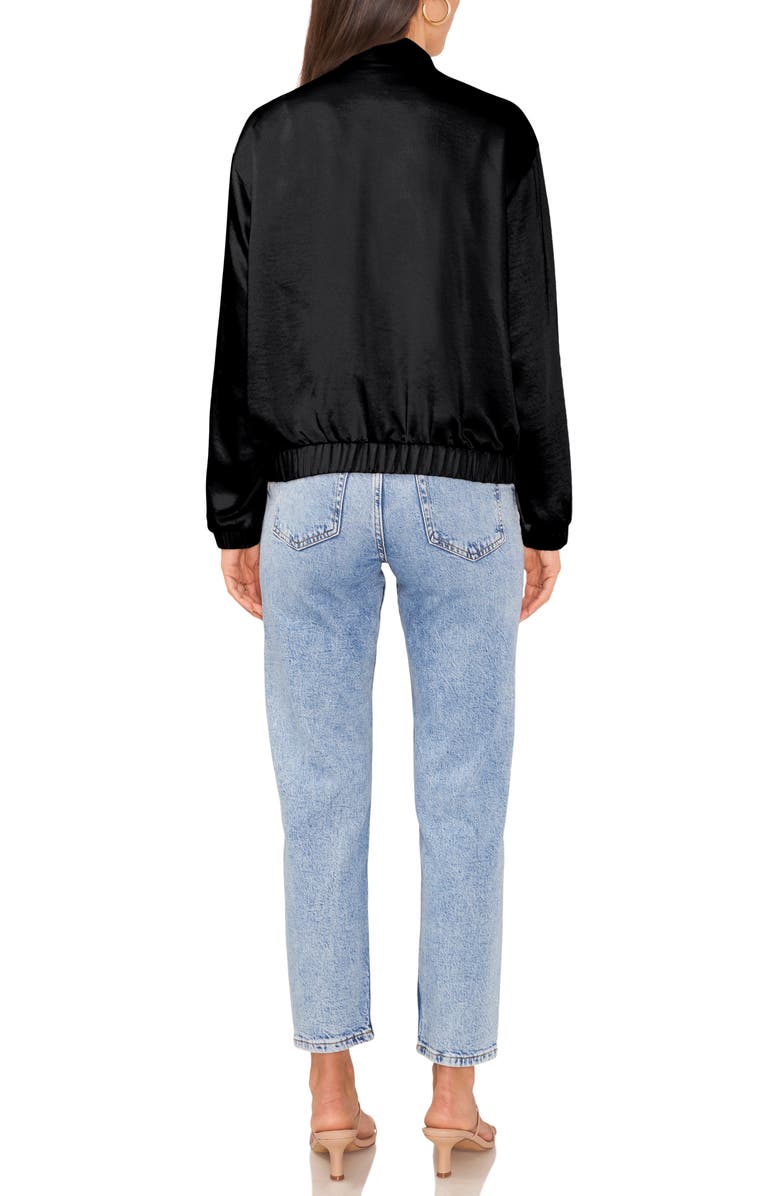 Vince Camuto Satin Bomber Jacket, Alternate, color, 
