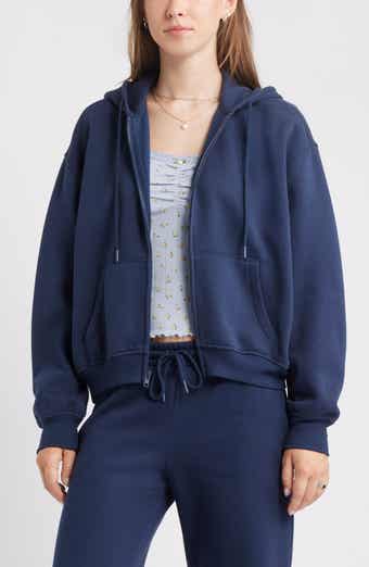 BP. Relaxed Cotton Blend Zip Hoodie