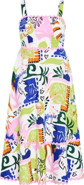 City Chic Shani Abstract Print A-Line Dress