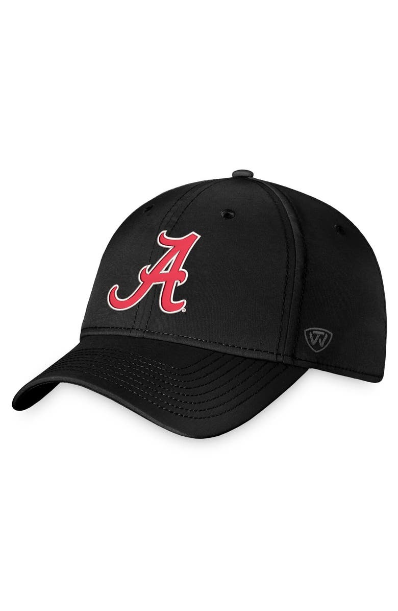 TOP OF THE WORLD Men's Top of the World Black Alabama Crimson Tide Reflex Logo Flex Hat, Main, color, 