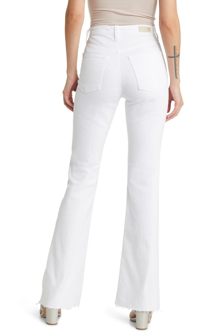 Alexxis Raw Hem High Waist Bootcut Jeans, Alternate, color, MODERN WHITE