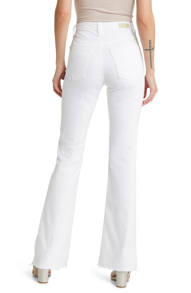 AG Alexxis Raw Hem High Waist Bootcut Jeans, Alternate, color, Modern White