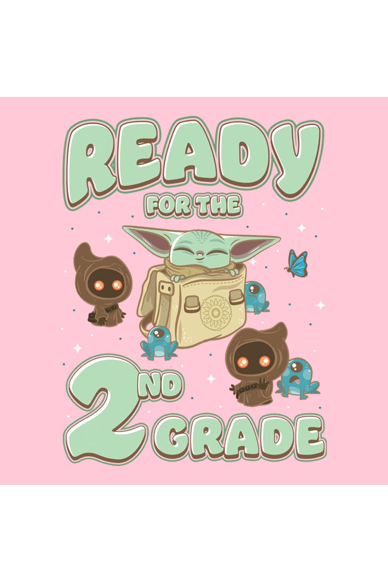 Girl's Star Wars The Mandalorian Ready For 2nd Grade  Graphic T-Shirt, Alternate, color, Light Pink