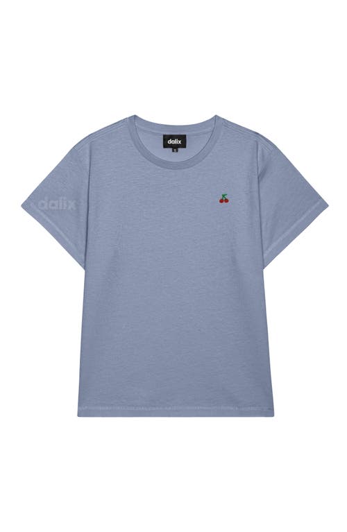 Dalix Womens Lil Cherry Lightweight High Waisted Tee In Blue