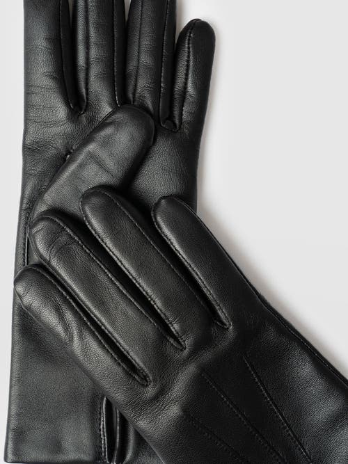 Saint And Sofia Saint + Sofia Luther Leather Gloves In Black