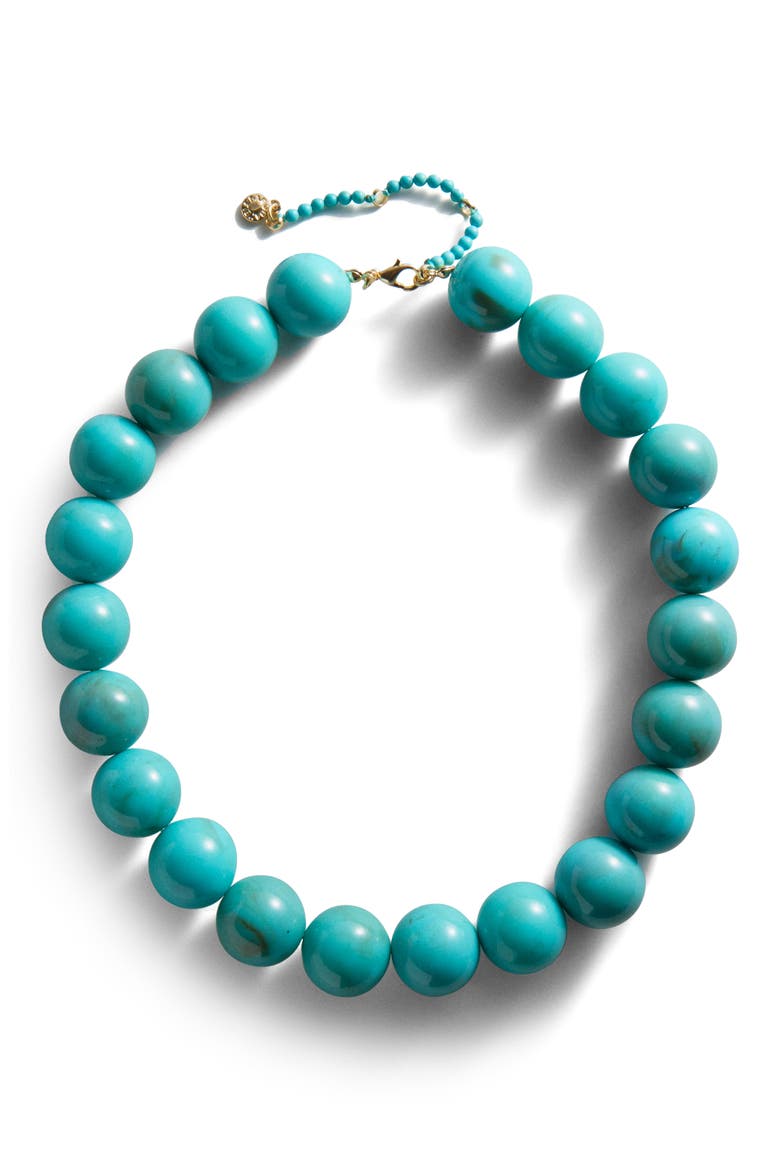 Jane Rainbow Semiprecious Beaded Necklace, Main, color, TURQUOISE