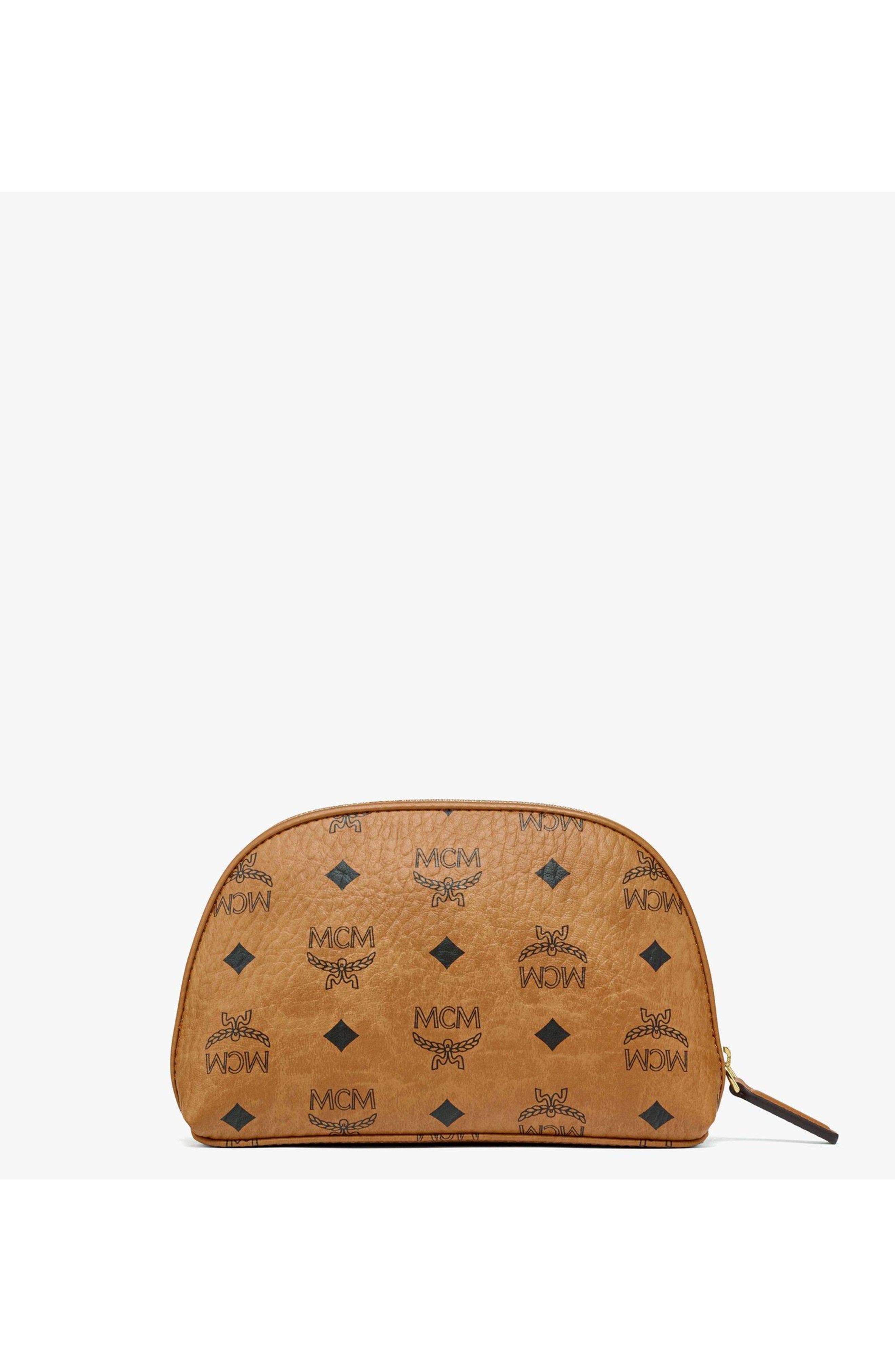 MCM Aren Cosmetic Pouch in Visetos, Alternate, color, 