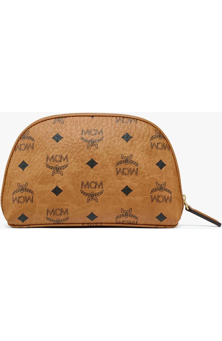 MCM Aren Cosmetic Pouch in Visetos, Alternate, color,