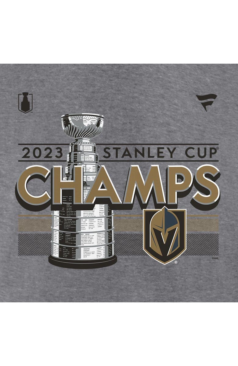 FANATICS Men's Fanatics Branded  Heather Gray Vegas Golden Knights 2023 Stanley Cup Champions Locker Room Performance T-Shirt, Alternate, color, 