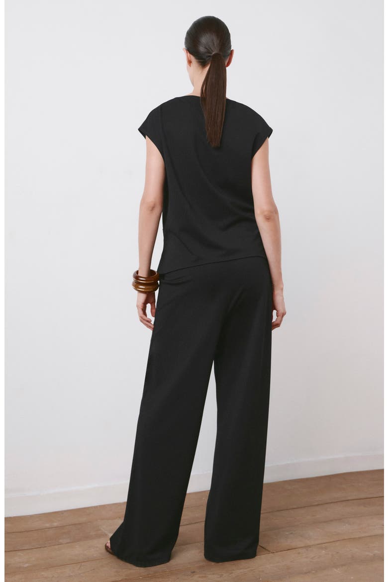Straight Leg Maternity Pants, Alternate, color, BLACK