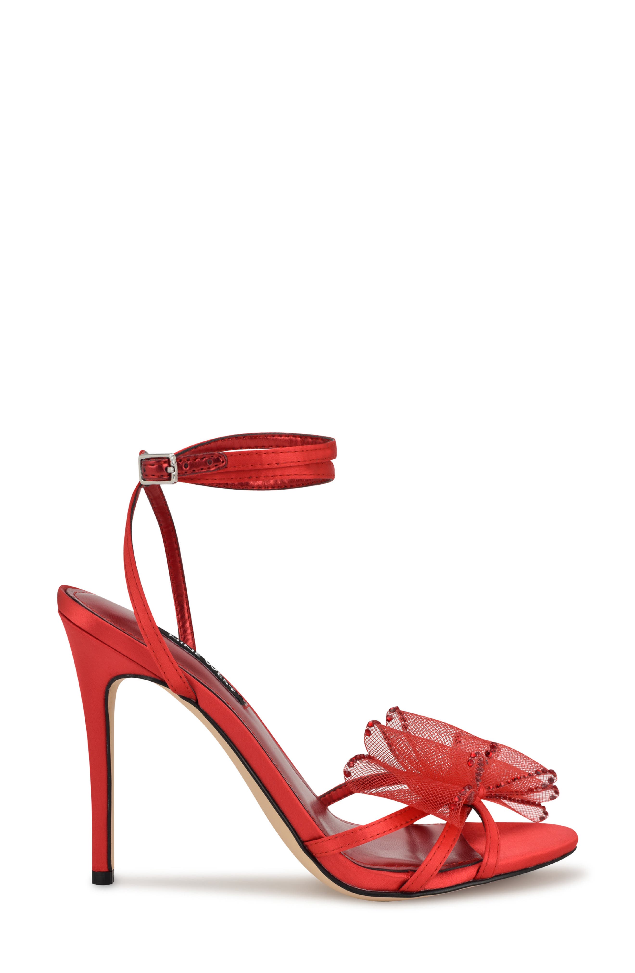 Minky Ankle Strap Sandal, Alternate, color, MED RED