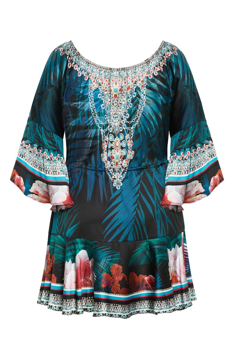 City Chic Summer Nights Off the Shoulder Minidress, Alternate, color, Summer Nights