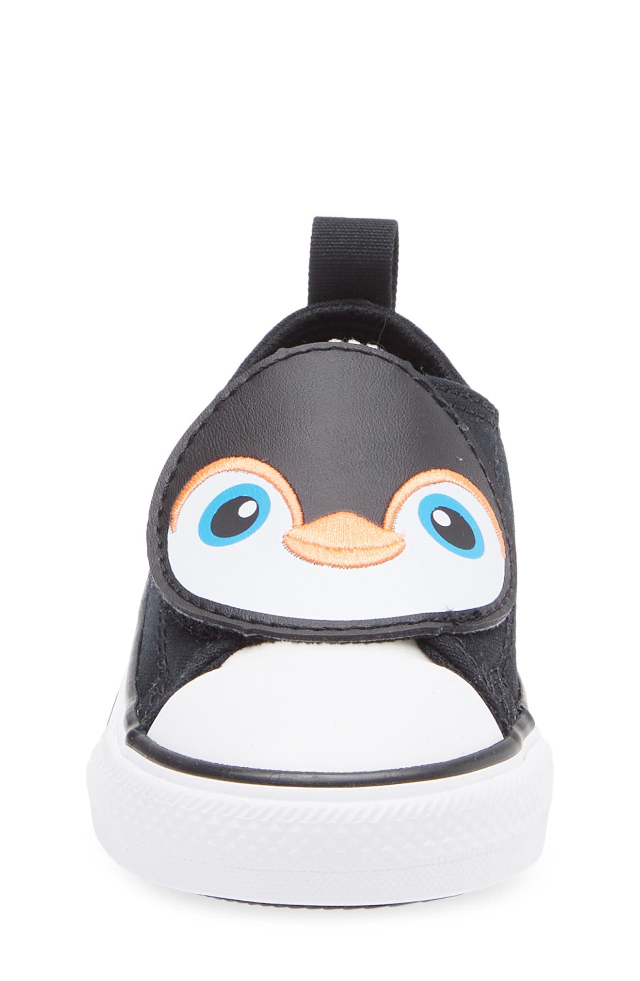 Converse Kids' Chuck Taylor<sup>®</sup> All Star<sup>®</sup> Penguin One Strap Sneaker, Alternate, color, Black/ White/ Black