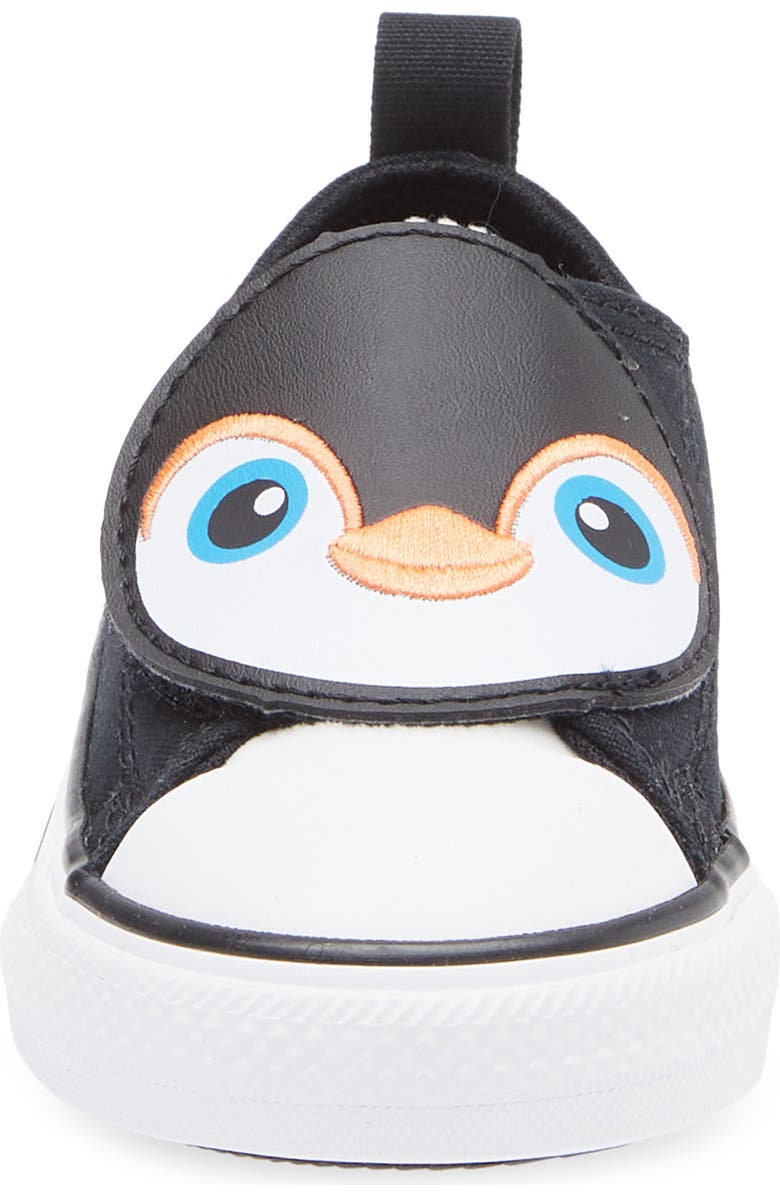 Converse Kids' Chuck Taylor<sup>®</sup> All Star<sup>®</sup> Penguin One Strap Sneaker, Alternate, color, Black/ White/ Black
