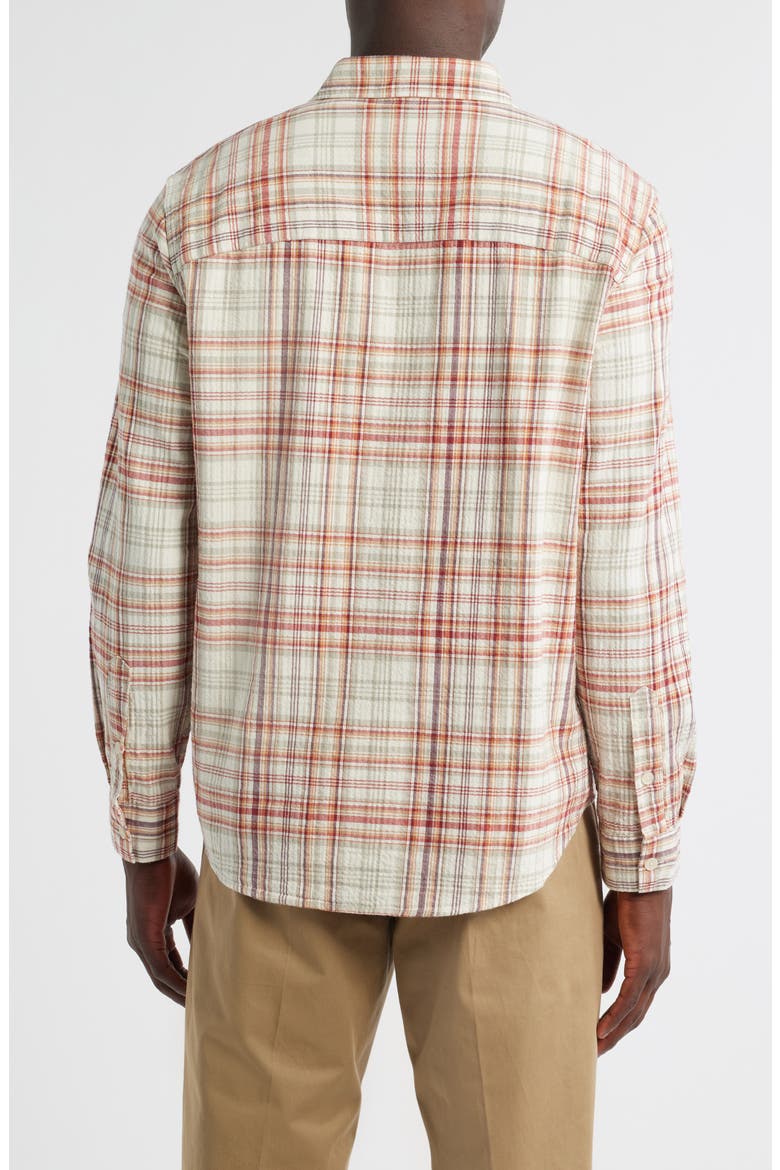 Shelly Seersucker Shirt, Alternate, color, RUST / MULTI
