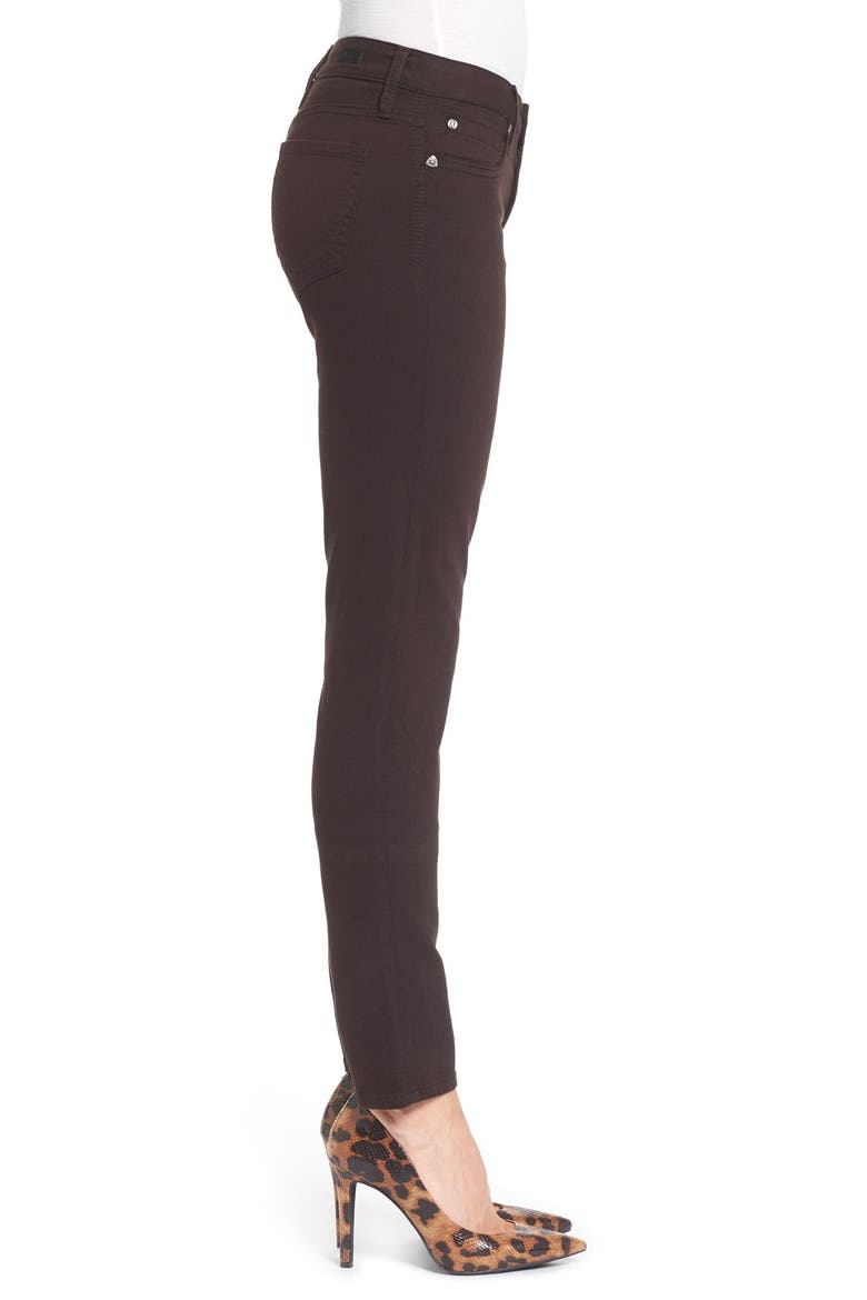 'Diana' Stretch Twill Skinny Pants, Alternate, color, CHOCOLATE