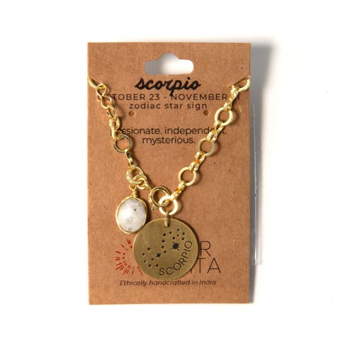 Zodiac Star Sign Necklace - Scorpio