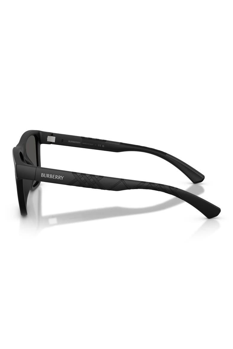 55mm Square Sunglasses, Alternate, color, MATTE BLACK / DARK GREY
