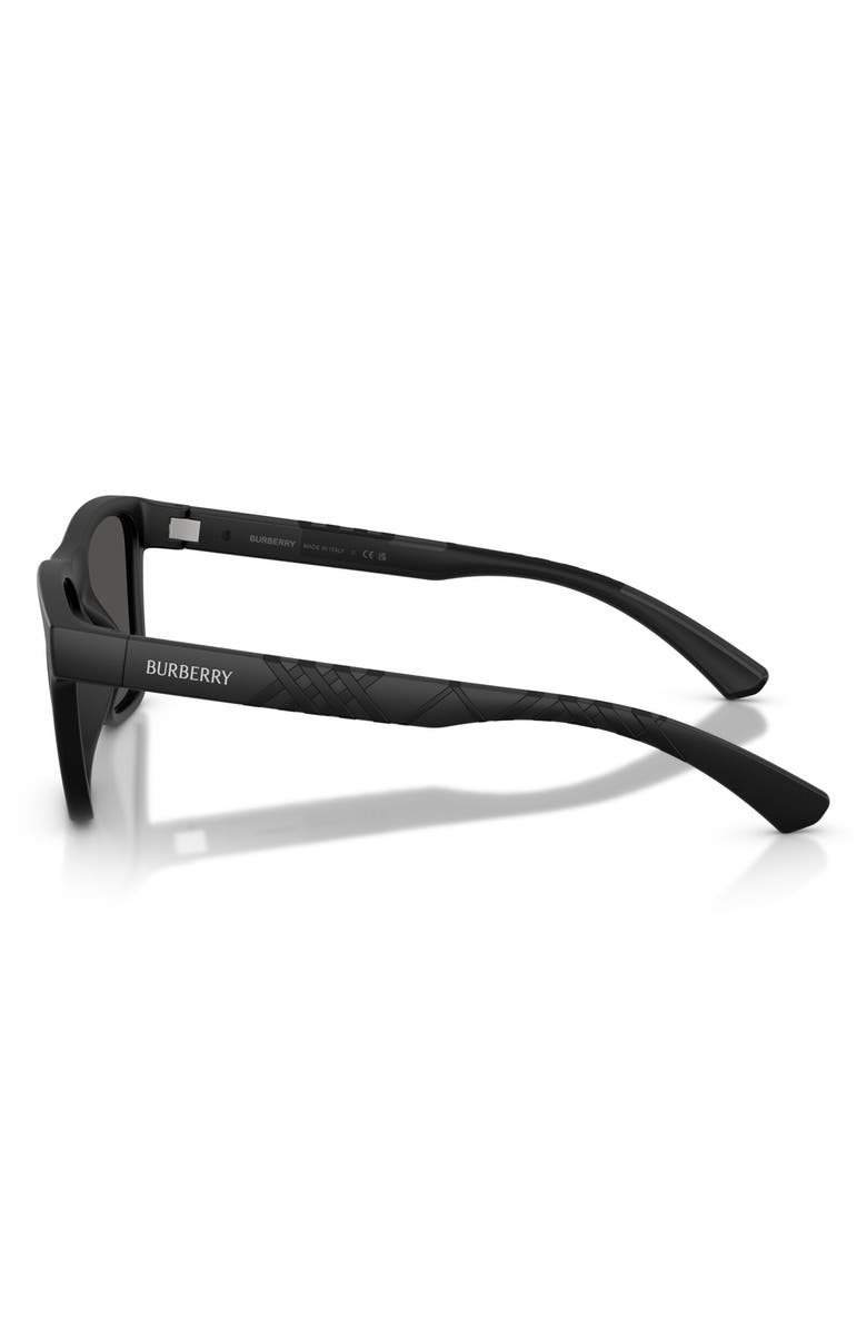 Burberry 55mm Square Sunglasses, Alternate, color, Matte Black / Dark Grey