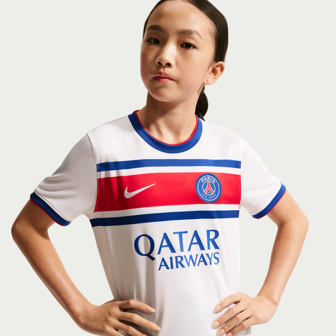 Youth Nike White Paris Saint-Germain 2026/27 Away Pre-Match Top