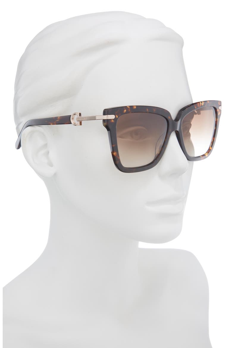 57mm Square Sunglasses, Alternate, color, DARK TORTOISE