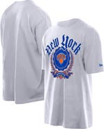 New Era Men's New Era White New York Knicks Throwback Prep Oversized T-Shirt