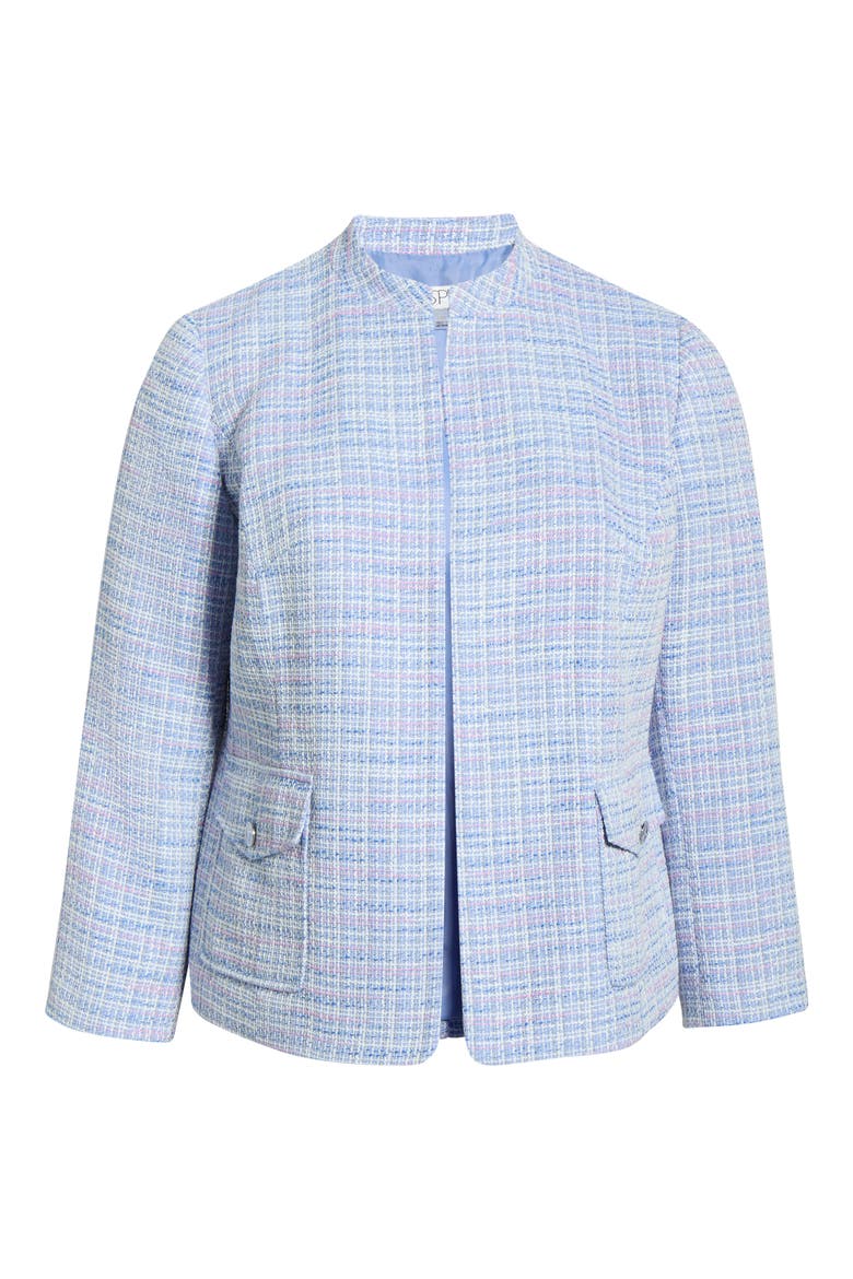 Stand Collar Tweed Jacket, Alternate, color, PARIS BLEU MULTI