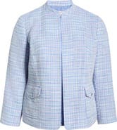 KASPER Stand Collar Tweed Jacket