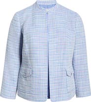 KASPER Stand Collar Tweed Jacket