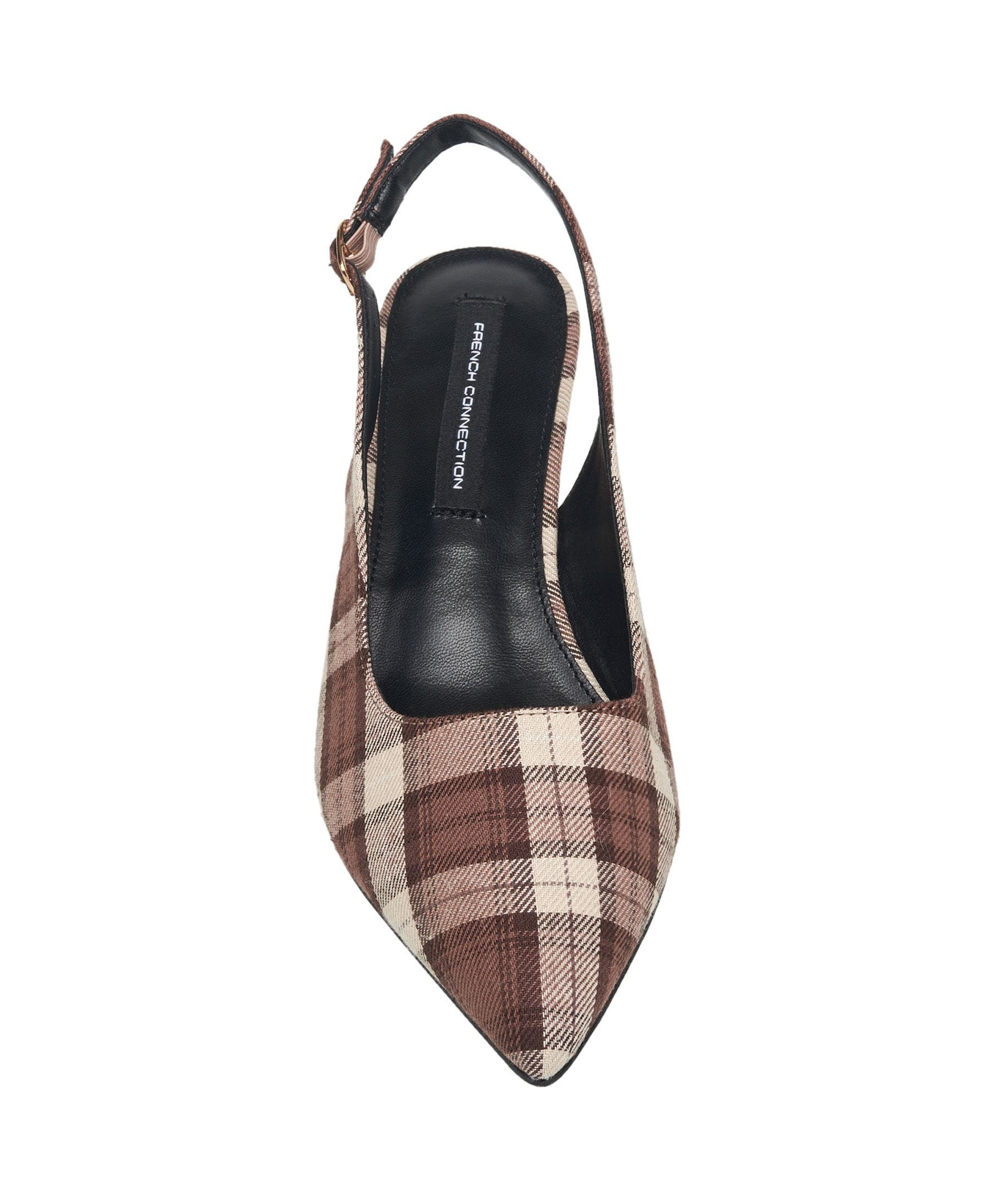 Brenna Plaid Kitten Heel, Alternate, color, Brown Multi