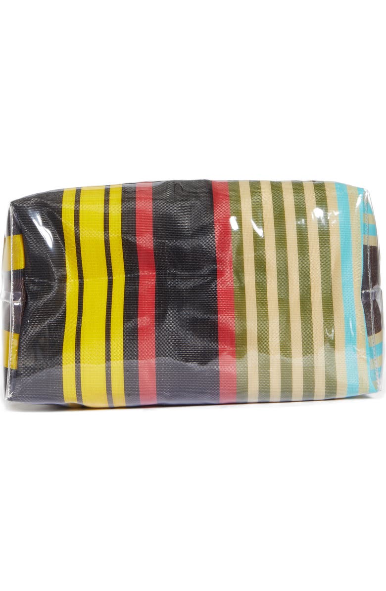 Marni Glossy Grip Logo Stripe Tote, Alternate, color,