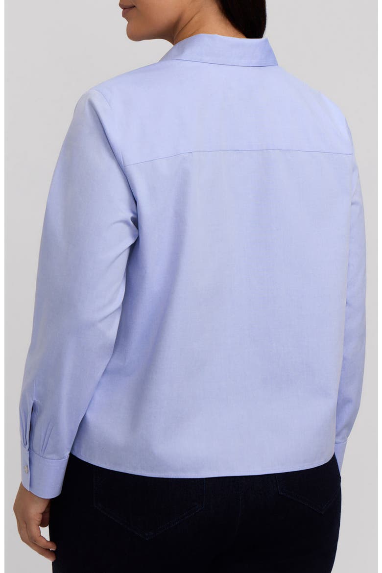 Jodie Cotton Button-Up Shirt, Alternate, color, BLUE WAVE