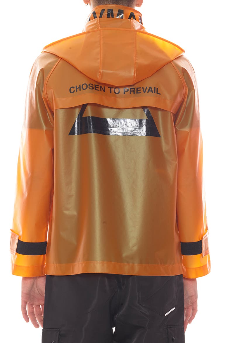 Transparent Waterproof Raincoat, Alternate, color, FLAME