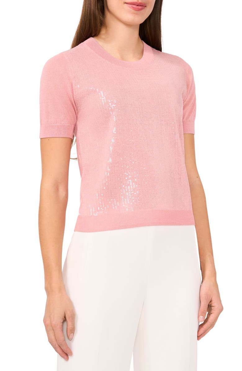 Halogen<sup>®</sup> Sequin Sweater, Main, color, Bridal Rose