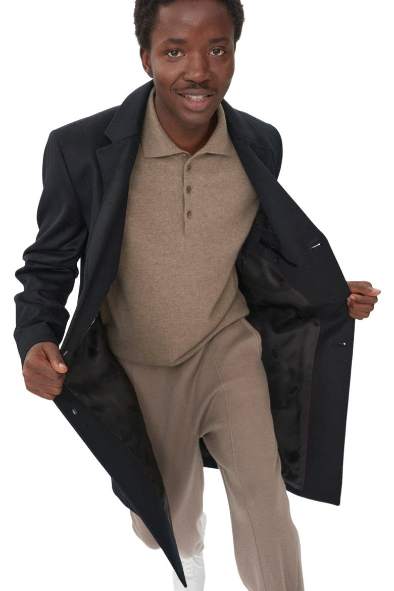 Classic Single Breasted Coat, Alternate, color, black