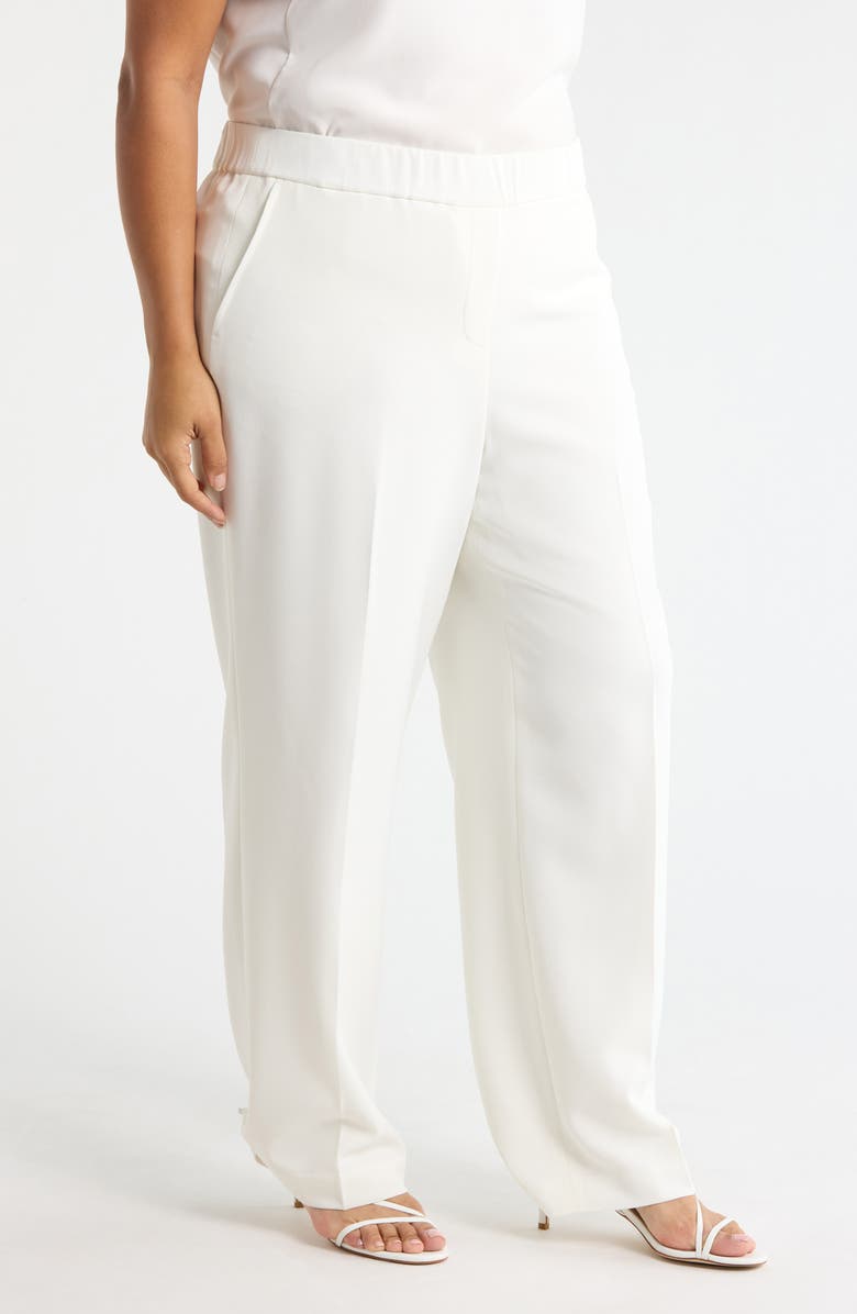KASPER Gracie Pull-On Pant, Alternate, color, Vanilla Ice
