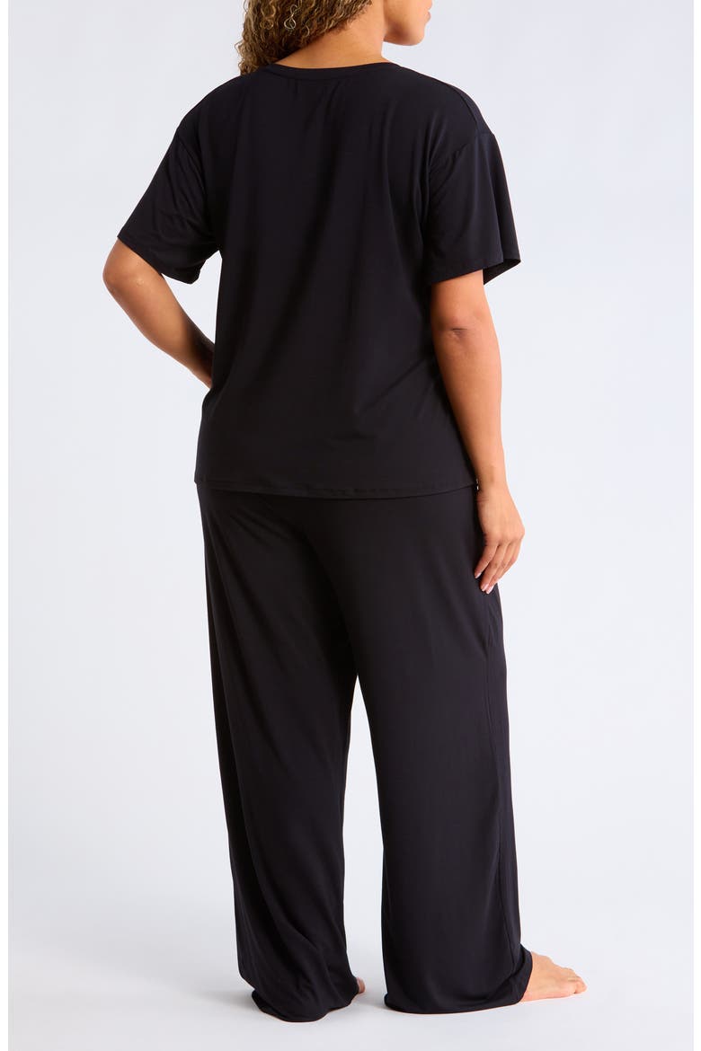Cool Touch Jersey Pajamas, Alternate, color, BLACK
