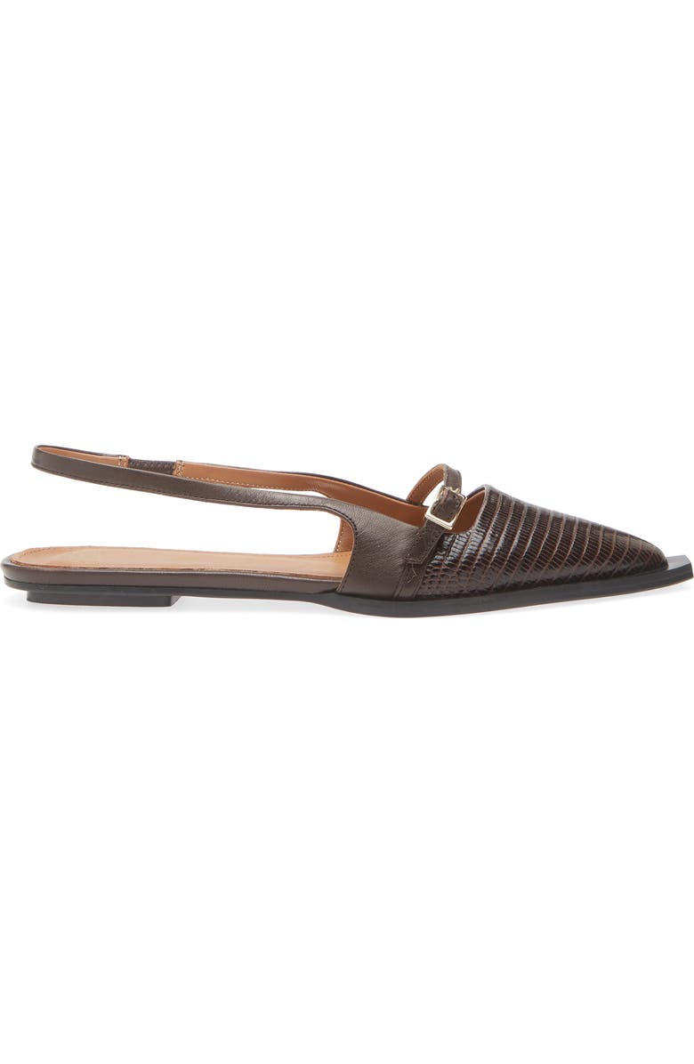ATP ATELIER Cortina Pointed Toe Slingback Flat, Alternate, color, Walnut