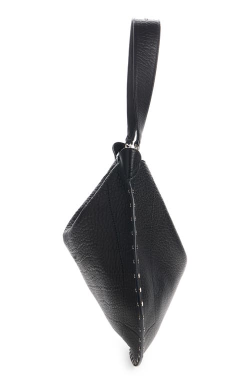 Isabel Marant Oskan Stud Bubble Leather Hobo Bag In Metallic