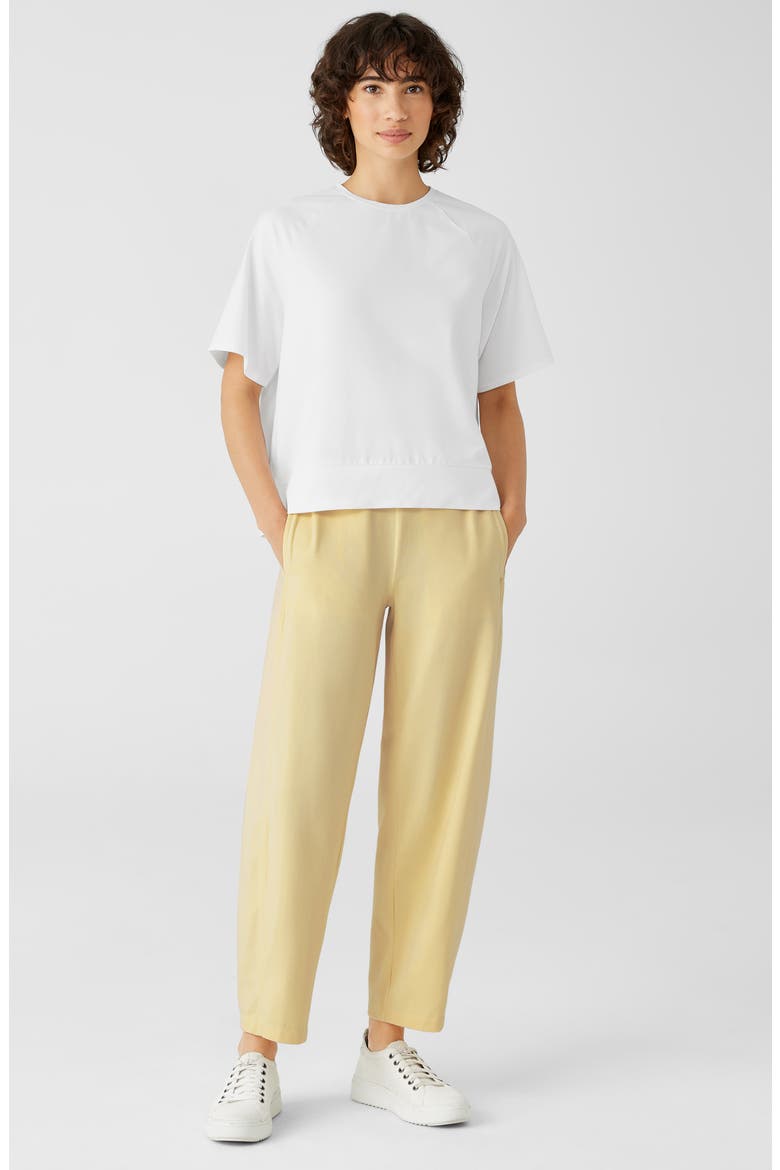 Stretch Organic Cotton Boxy Top, Alternate, color, WHITE