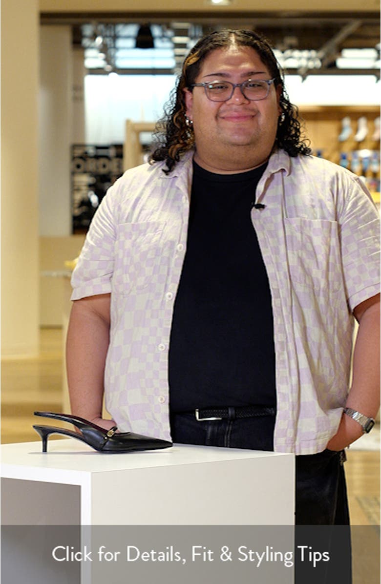 Double T Buckle Slingback Mary Jane Kitten Heel Pump, sales video thumbnail