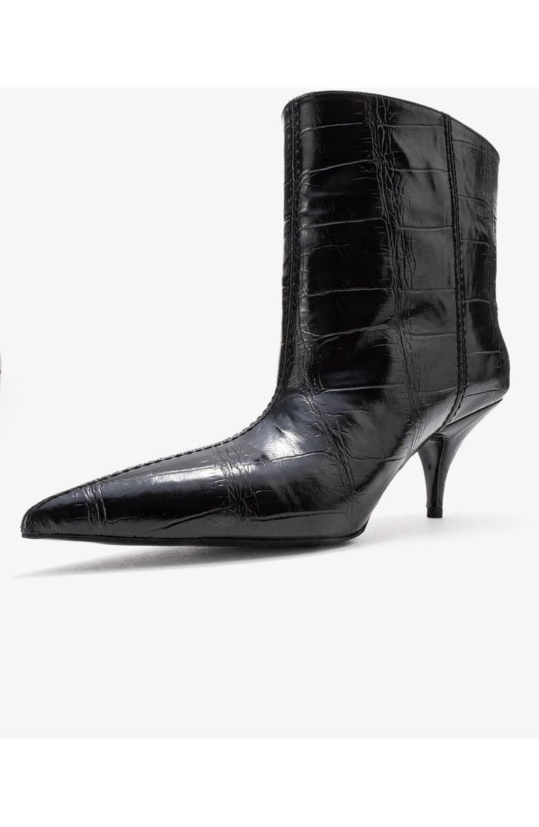 Prologue Shoes Brivelle Pointed Toe Boot, Alternate, color, Black Print Faux Leather