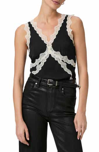 Terezia Lace Trim Silk Tank