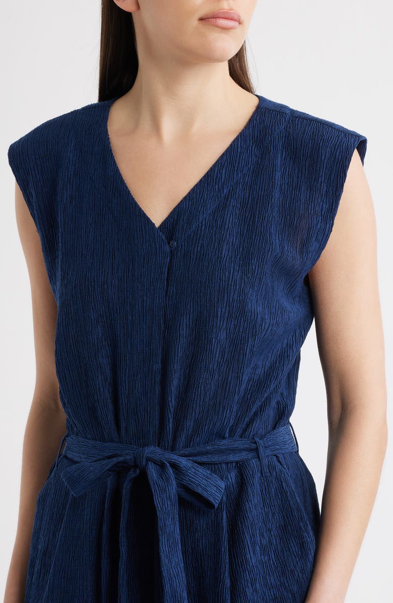 Eileen Fisher Crinkled Ankle Jumpsuit, Alternate, color, Deep Dive